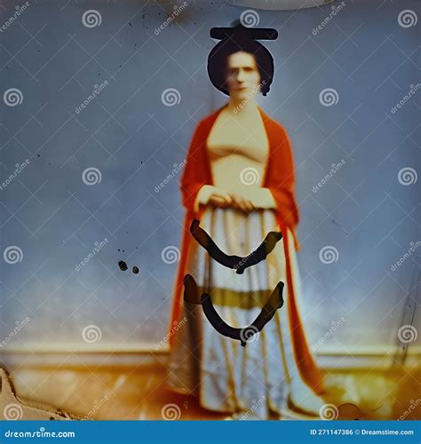 Vintage Portrait of a Dada Art Woman Stock Illustration - Illustration