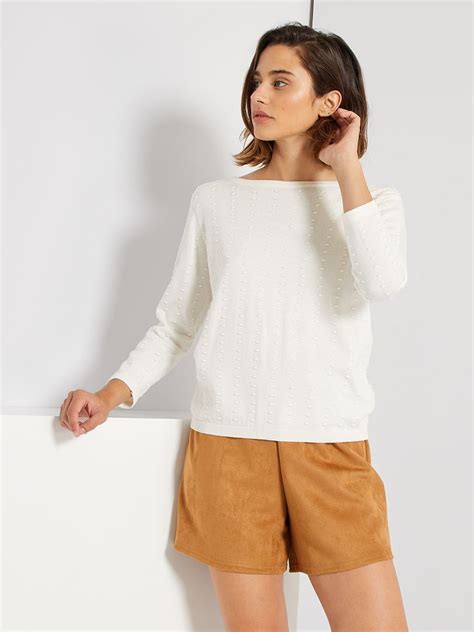 Pull Maille Textur E Cru Kiabi