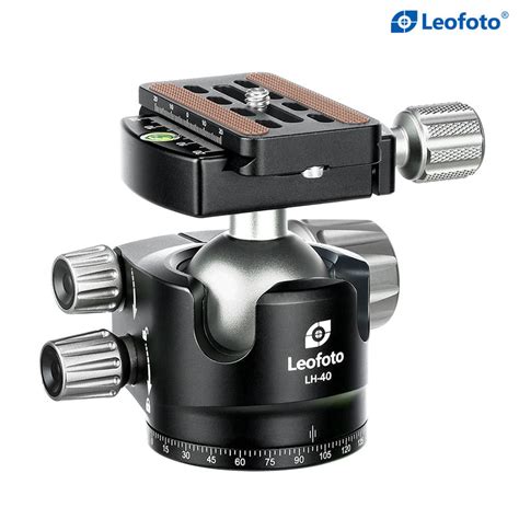 Leofoto LH-40 40mm Low Profile Ball Head (Black/Camo) + QP-70N QR Plat