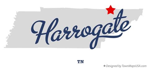 Map of Harrogate, TN, Tennessee