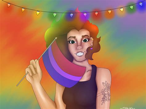 Drew Myself With The Bi Flag Last Night For Celebration Of Pride Month