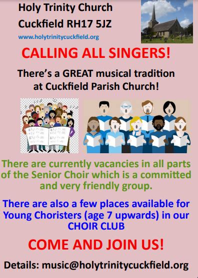 Calling All Singers Holy Trinity Church Cuckfield