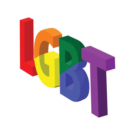 The Word LGBT Painted In The Colors Of Gay Flag Vector Art At Vecteezy