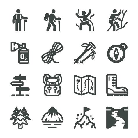 Hike Icon Setvector And Illustration 31108431 Vector Art At Vecteezy