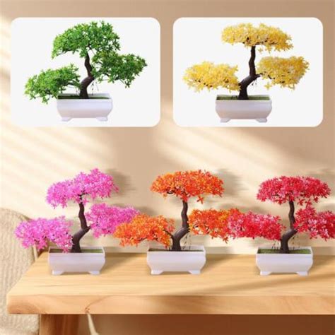 Bonsai Simulation Künstliche Pflanzen Blumen In Töpfen Home Office