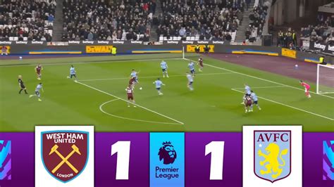 West Ham Vs Aston Villa [1 1] Premier League 2023 24 Match