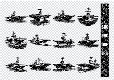 NAVAL AIRCRAFT CARRIER Svg Us Warship Vessel Svg Files For Cricut