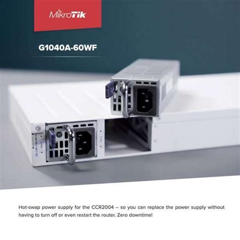 G1040A 60WF Fuente De Poder MikroTik Hot Swap