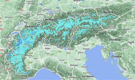 Alps snow forecast #snow #ski. Snowfall forecast. Winter.