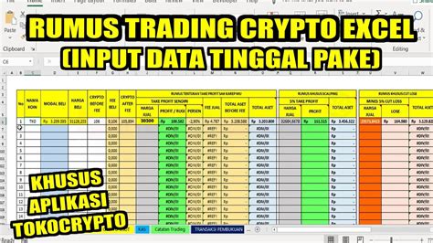 Rumus Trading Crypto Excel Untuk Pemula YouTube