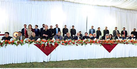 Prime Minister Muhammad Shehbaz Sharif Addressing Parliamentarians At A