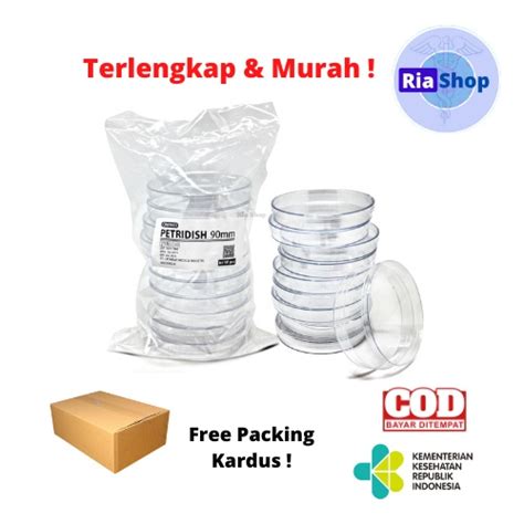 Jual Petridish Plastik Onemed Steril Mm Cawan Petri Pack Isi