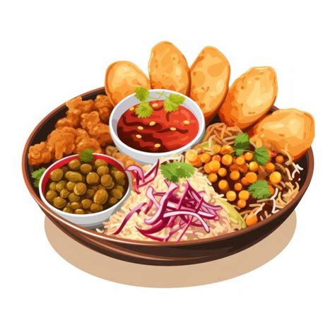 Premium Photo Delicious Indian Street Snacks Pani Puri Bhel Puri Clipart