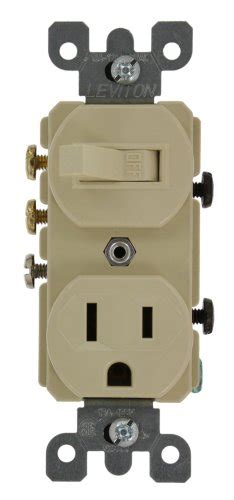 Leviton 5245 15 Amp 120 Volt Duplex Style 3 Way Ac Combination Switch Receptacle Commercial