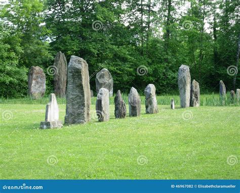 Magic Place In Switzerland Celtic Megalith Stock Photo Image Of