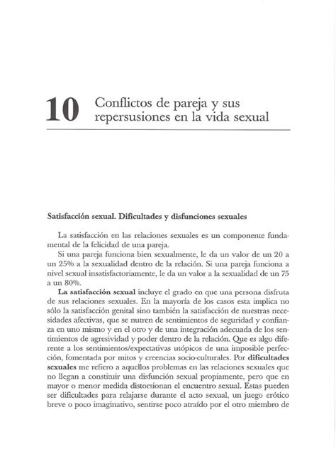 Capitulo 10 Conflictos De Pareja Sus Repercusiones Vida Sexual Pdf