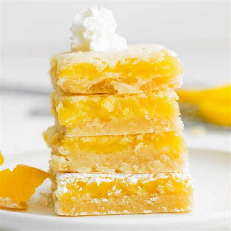 Classic Lemon Bars With Shortbread Crust