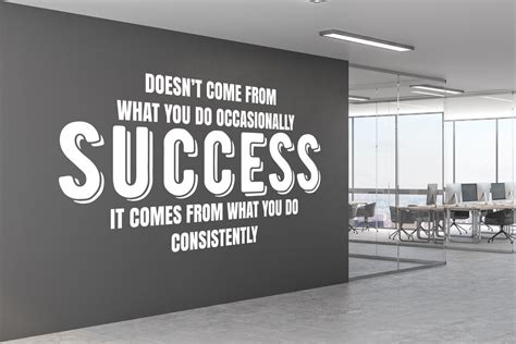 Large Success Wall Decal For Office Wall Art Decor For Workplace