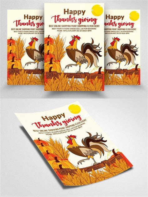 Thanksgiving psd flyer templates – Artofit