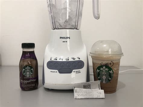 Starbucks Mocha Frappuccino Ready Made Bottle Vs Barista Prepared At