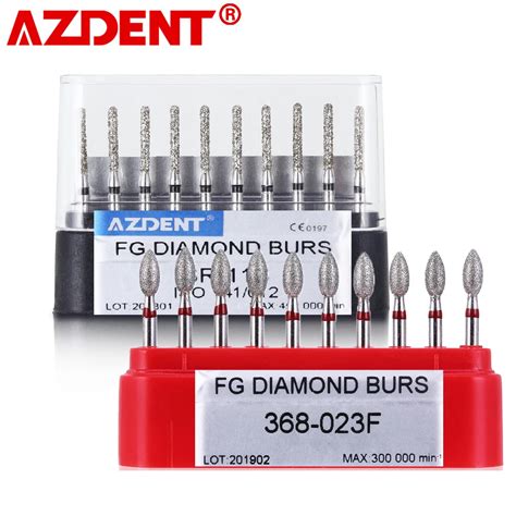 Azdent Fraises Dentaires En Diamant Super Grossier Pi Ces Bo Te