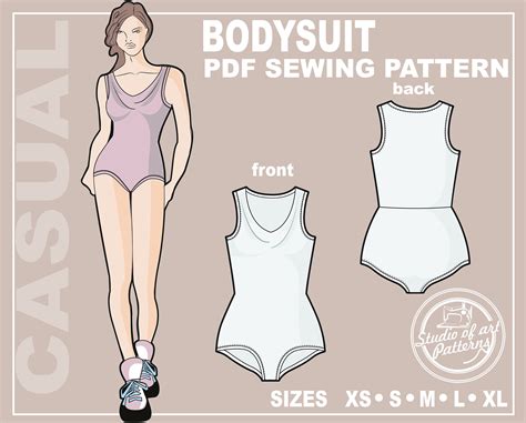 Pattern Women S Bodysuit Sewing Pattern Bodysuit Digital Etsy