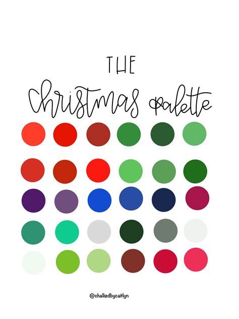 The Christmas Palette Procreate Custom Color Palette Ipad Etsy Uk