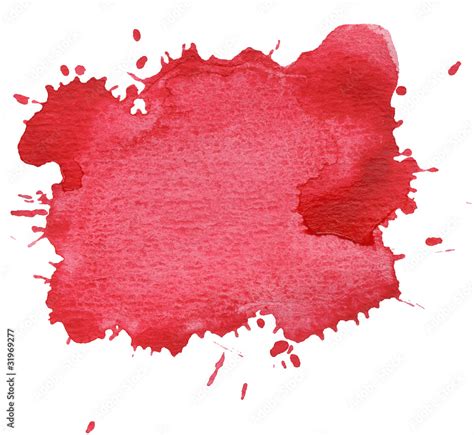 Red Blot Isolated On White Stock Photo Adobe Stock