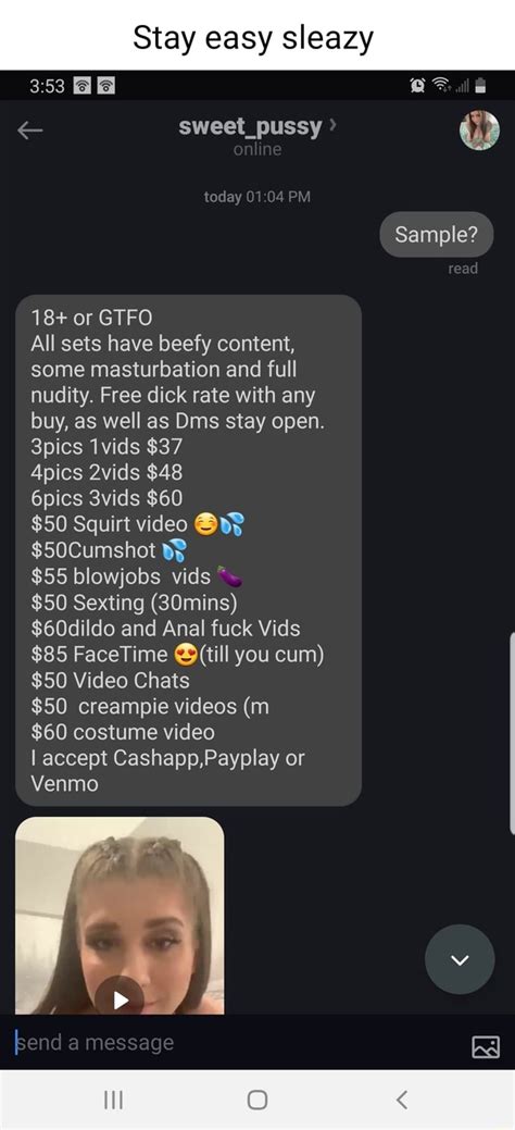 Stay Easy Sleazy IS Sweet Pussy Online Today PM Sample Read Or GTFO All Sets Have Beefy