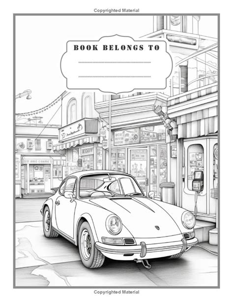 50 Pages Retro Old Vintage Classic Car Coloring Book For Adults Car Gu – Mode Art Design