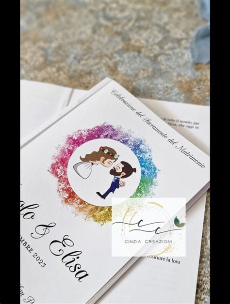 Libretti Messa Matrimonio Colori Arcobaleno