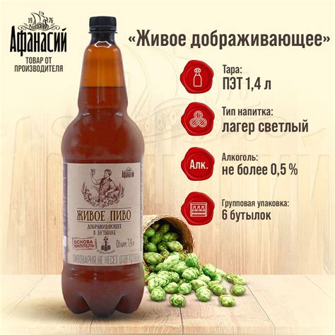 Пиво безалкогольное Афанасий "Дображивающее" 1,4л, 6 бутылок - купить с ...