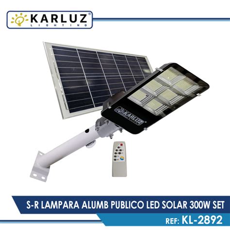 L Lampara Alumb Publico Led Solar W Set Karluz Lighting