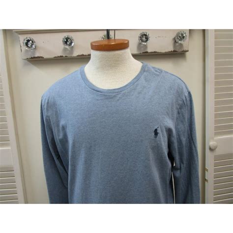 Mens Light Blue Long Sleeved Polo Shirt Ralph Depop