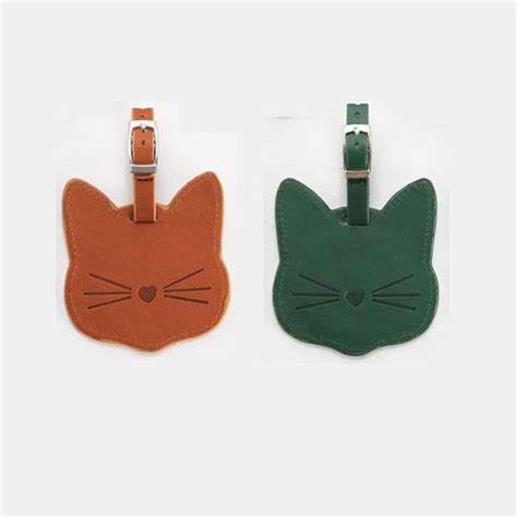 Housse Pour Valise Zoukane Beau Chat Valise En Cuir Tiquette De Bagage