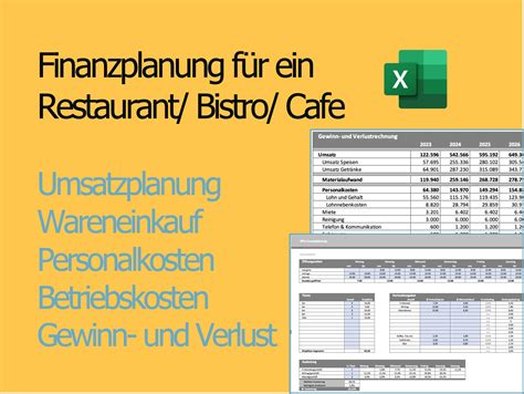 Financial Planning For A Restaurant In Ger Finanzplanung F R Ein