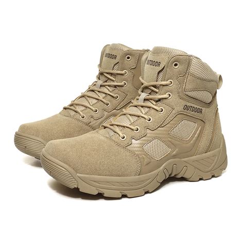 Men Tactical Military Boots Mens Working Shoes Army Combat Boots Rugged And Breathable Off Road