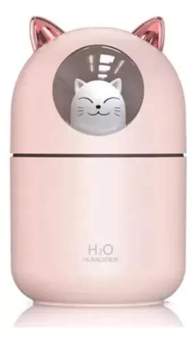 Humidificador Gato Led Difusor Aromas Ambientador Aromaterap Color