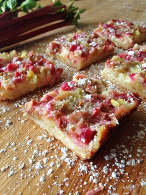 Deliciously Tangy Sweet Rhubarb Bars With A Sweet Shortbread Crust