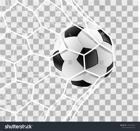 Soccer Ball Goal Net Isolated Background Stock Vector (Royalty Free ...