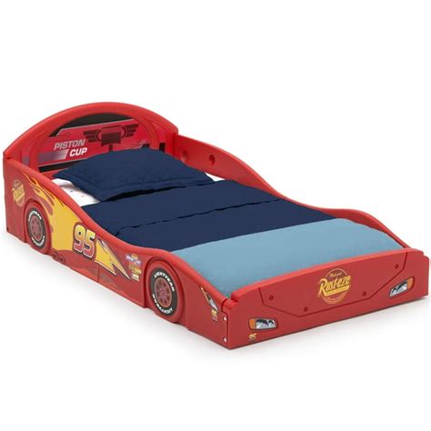 Disney Pixar Cars Lightning Mcqueen Plastic Sleep And Play Toddler Bed