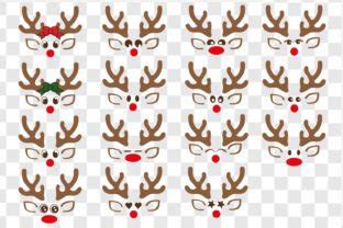 Christmas Reindeer Face Vector Graphics Graphic By Gjsart Creative