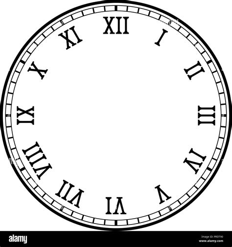 Roman Numeral Clock Drawing