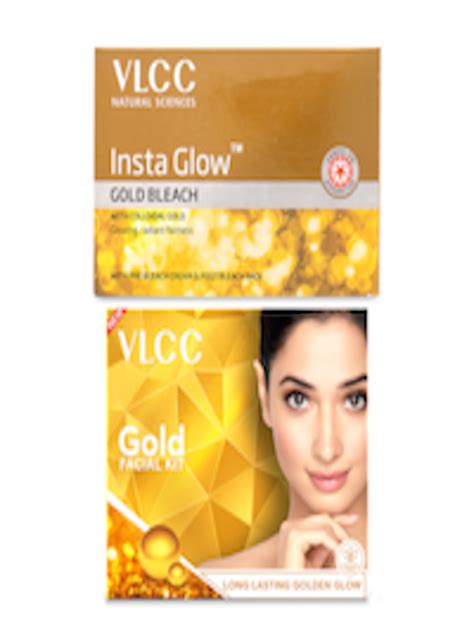 Buy Vlcc Set Of Gold Single Facial Kit G Insta Glow Gold Bleach