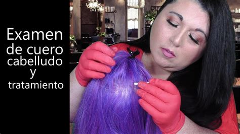 Asmr Scalp Check And Treatment Examen De Cuero Cabelludo Y