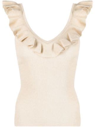 ZIMMERMANN Devi Ruffle Trim Tank Top Farfetch