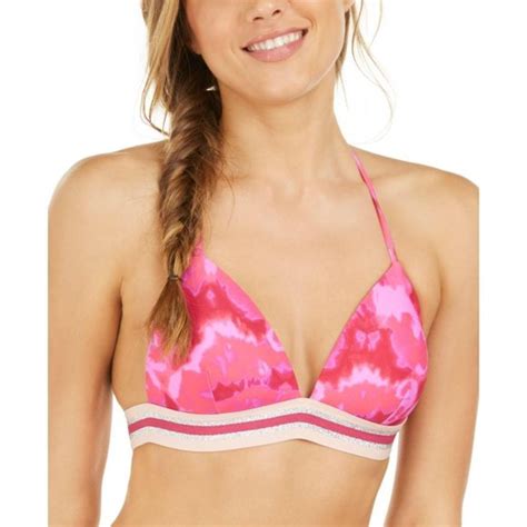 Hula Honey Swim Hula Honey Pink Tiedye Bikini Swim Top Size M