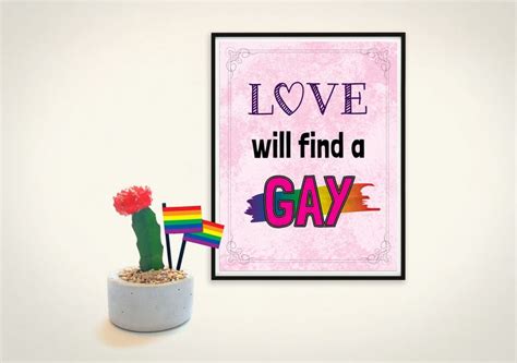 Gay Pride Quote Poster Wall Decor Art Gay Couples Love Gift Etsy
