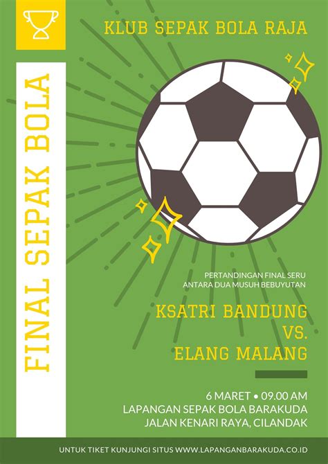 Detail Contoh Poster Pertandingan Sepak Bola Koleksi Nomer