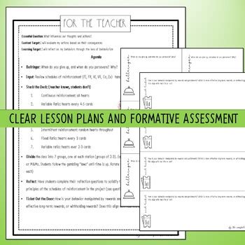 Psychology: Schedules of Reinforcement by The Comfortable Classroom